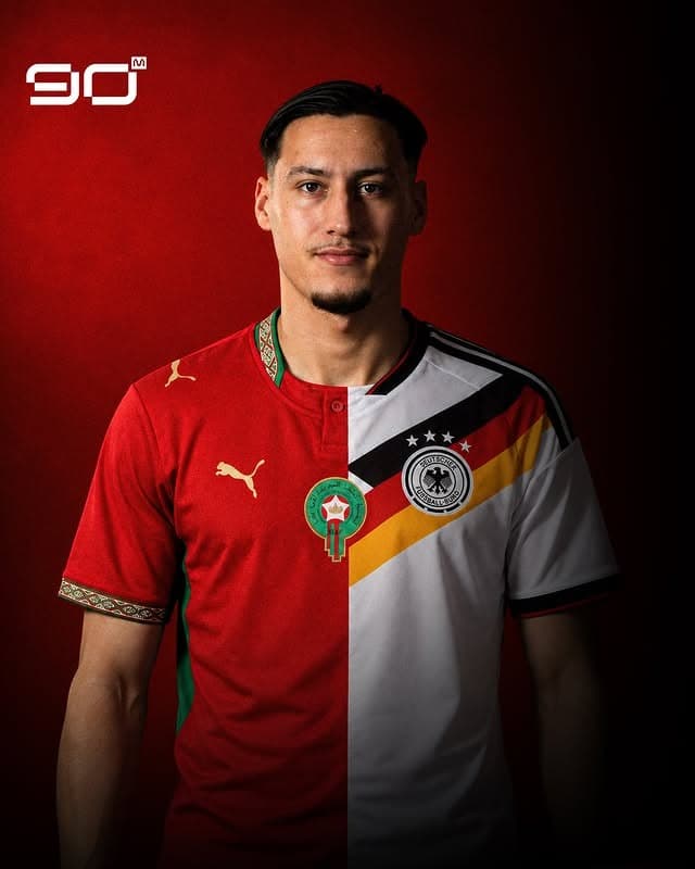 Eintracht Frankfurt striker Younes Ebnoutalib, who is eligible to represent both Morocco and Germany at international level.